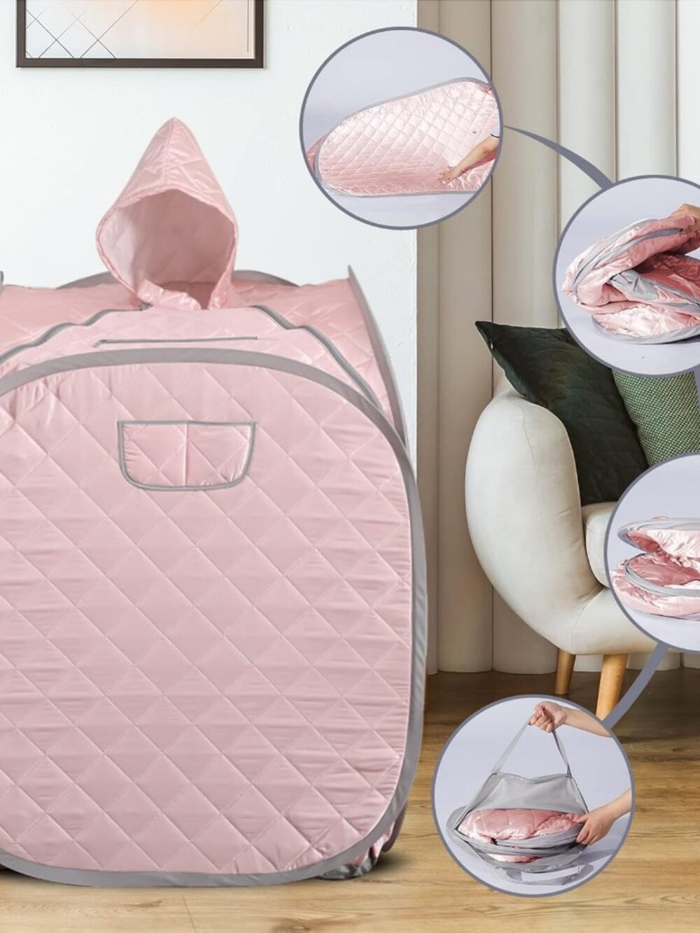 Portable Foldable Steam Sauna Tent with Hood